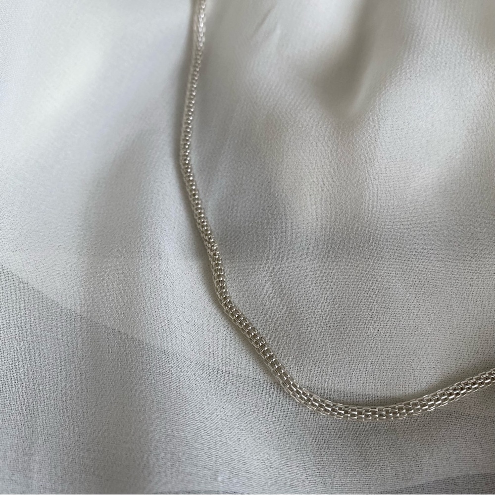 VTG Silver Adjustable Rope Chain Necklace - Picture 2 of 5